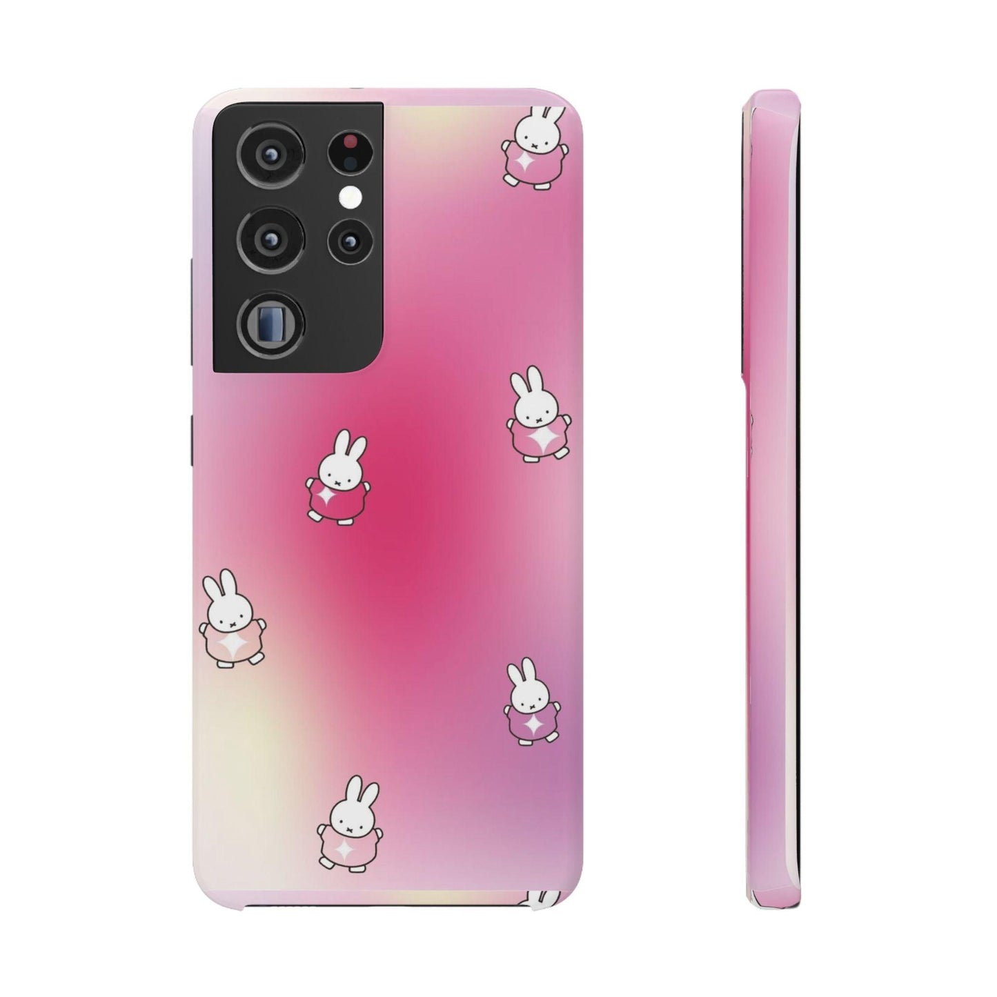 The Bunny Aura Pink Snap Cases