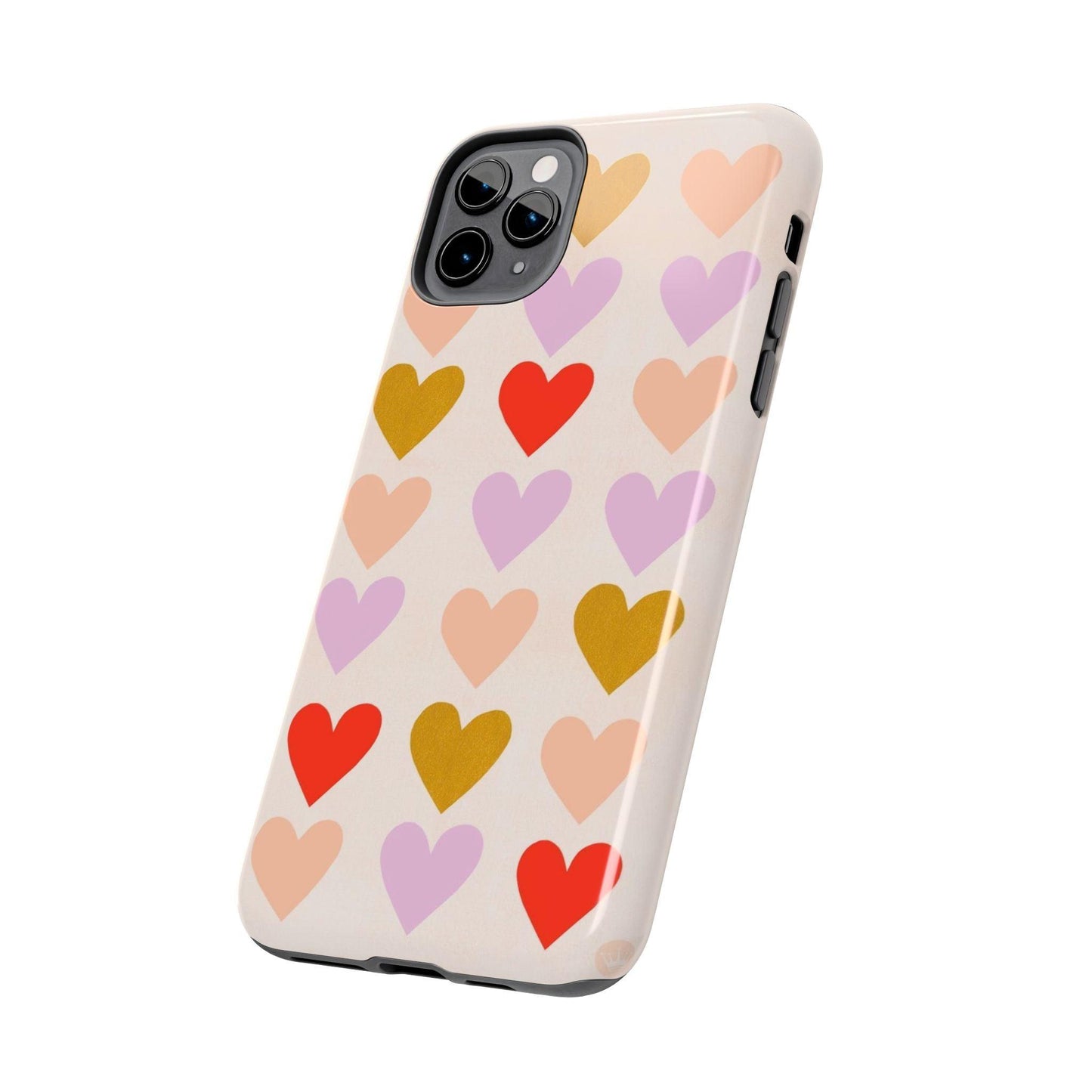 Cutesy Hearts Tough iPhone Cases