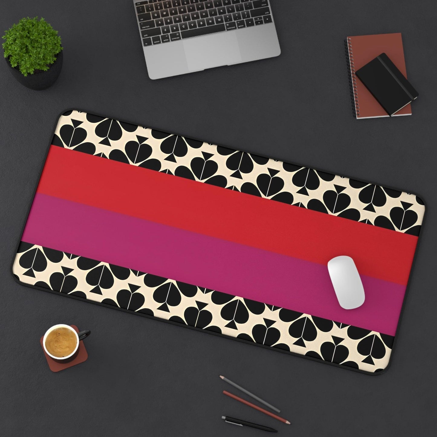 Spade Inspired Dual Tone Desk Mat - Anti Slip Desk Mat