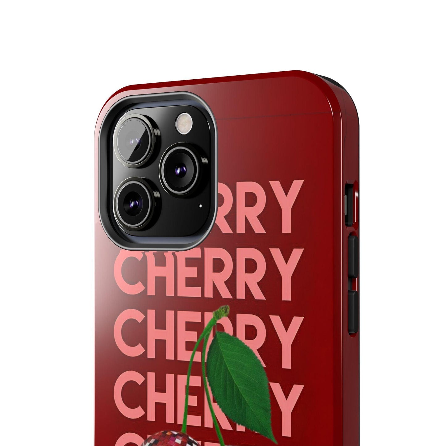 Cherries Disco Inspo iPhone Cases in Cherry Red