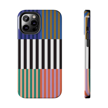 Striped Colorblock Symphony Tough iPhone Cases