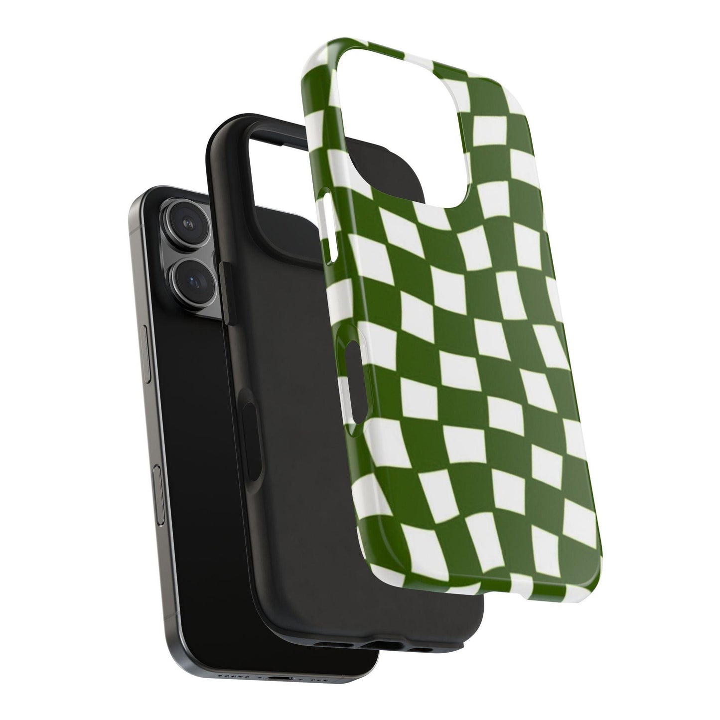 Green Checkmates Tough iPhone Cases