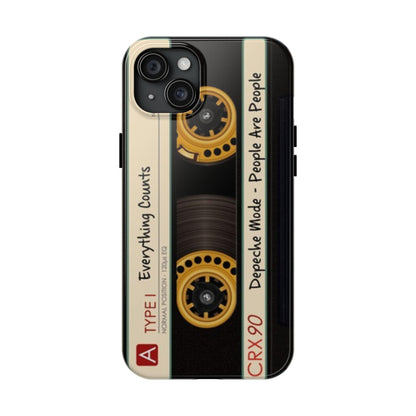 Nostalgic Old Cassette Tape with Yellow wheels iPhone Cases