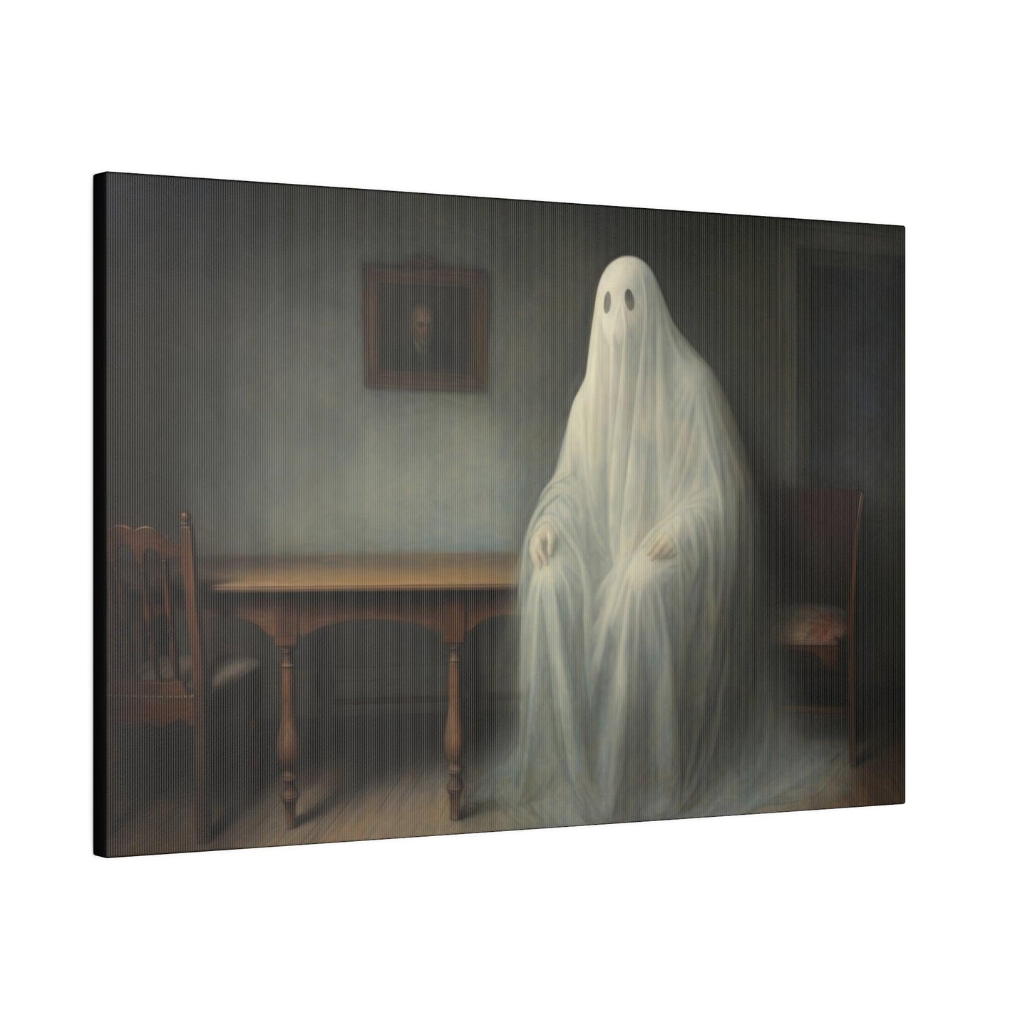 Ghost in the living room painting art furniture - Matte Canvas, Stretched, 0.75"