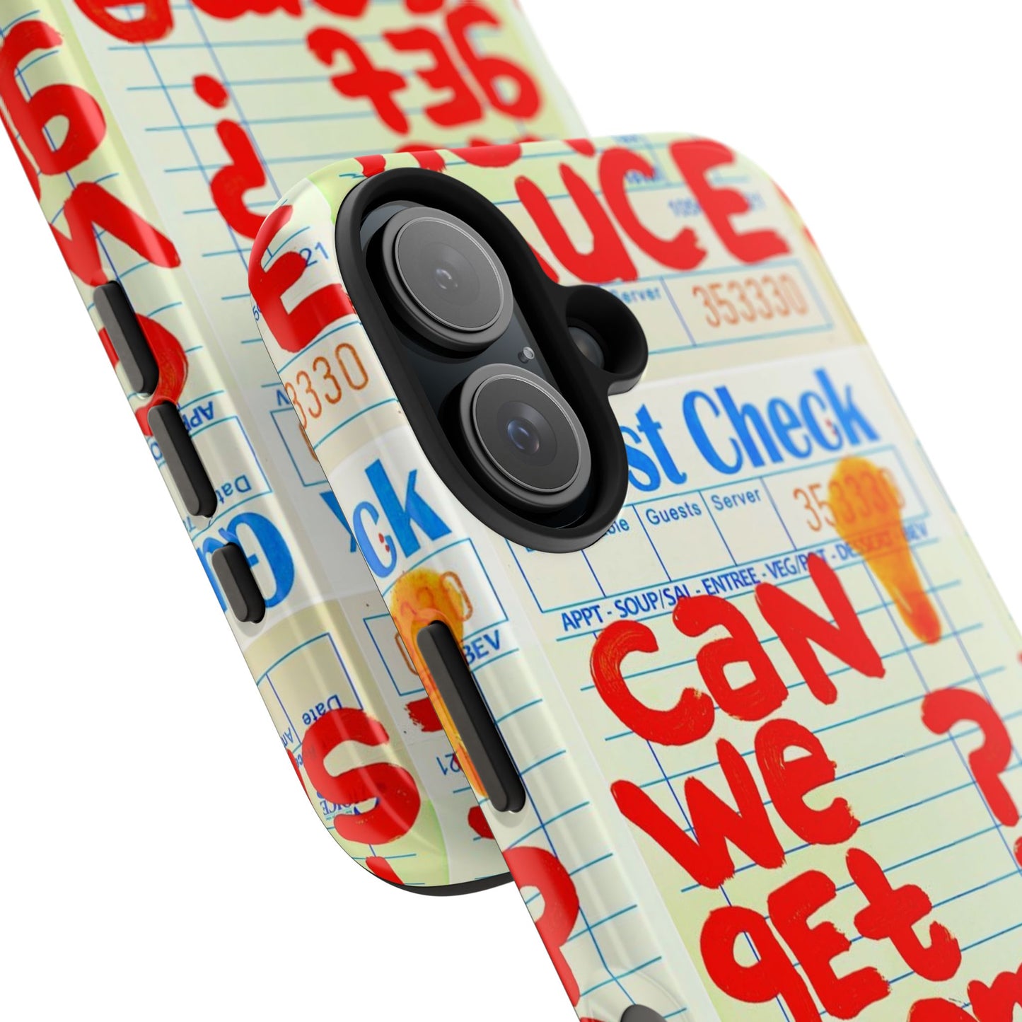 Funny Hot Sauce Guest Check Phone Case - Tough Protection for Foodies