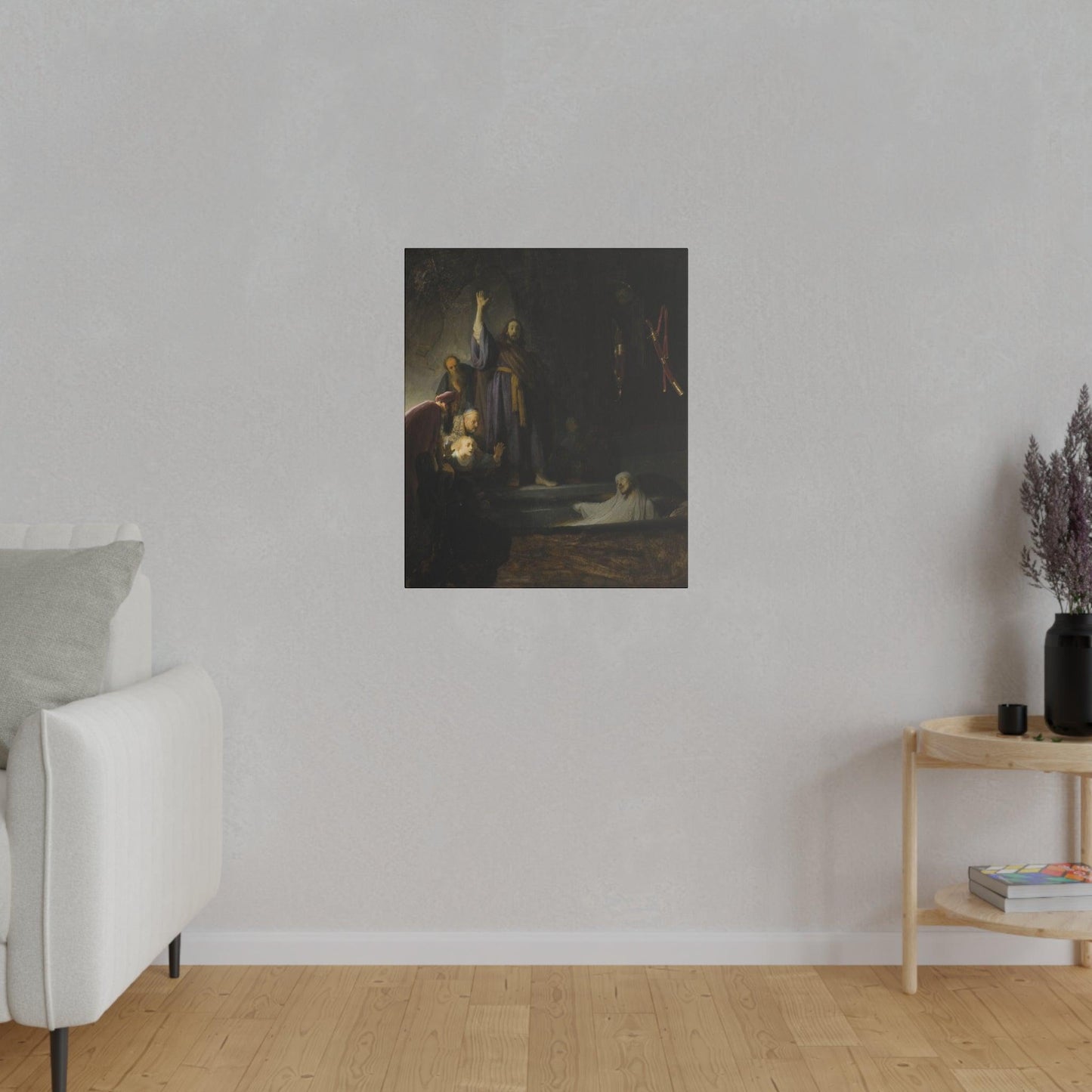 Rembrandt van Rijn's Raising of Lazarus Matte Canvas, Stretched 0.75