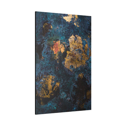 Blue Gold Abstract Painting - Matte Canvas, Stretched, 0.75"