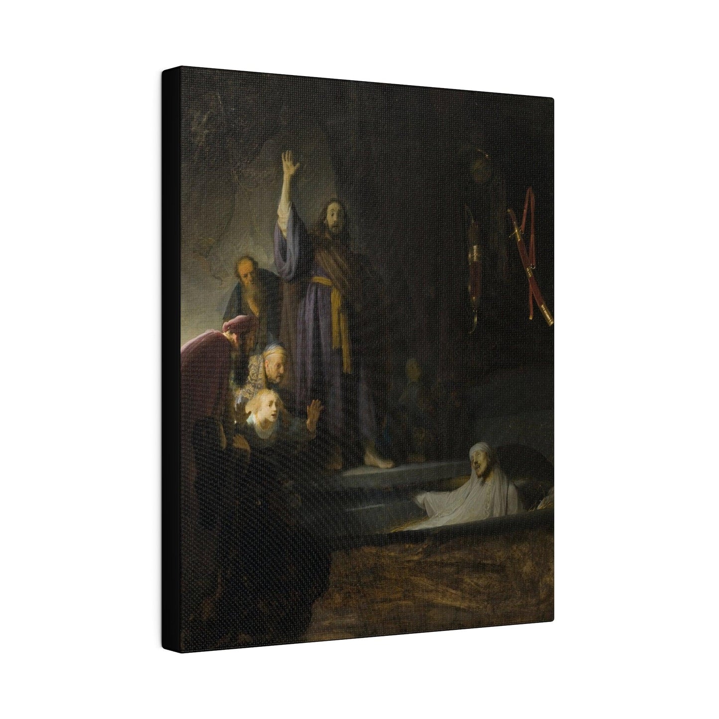 Rembrandt van Rijn's Raising of Lazarus Matte Canvas, Stretched 0.75