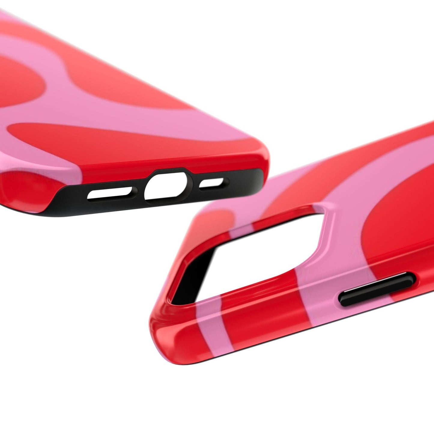 Pop Pink Swirls Tough iPhone Cases