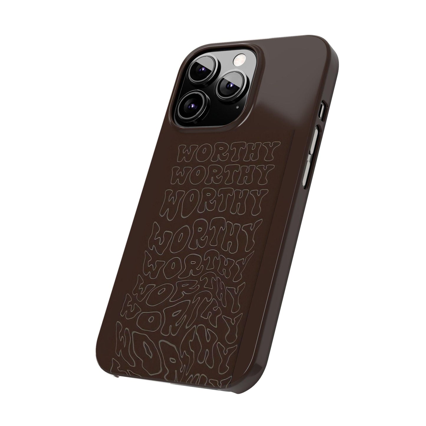 Worthy Brown Slim iPhone Cases