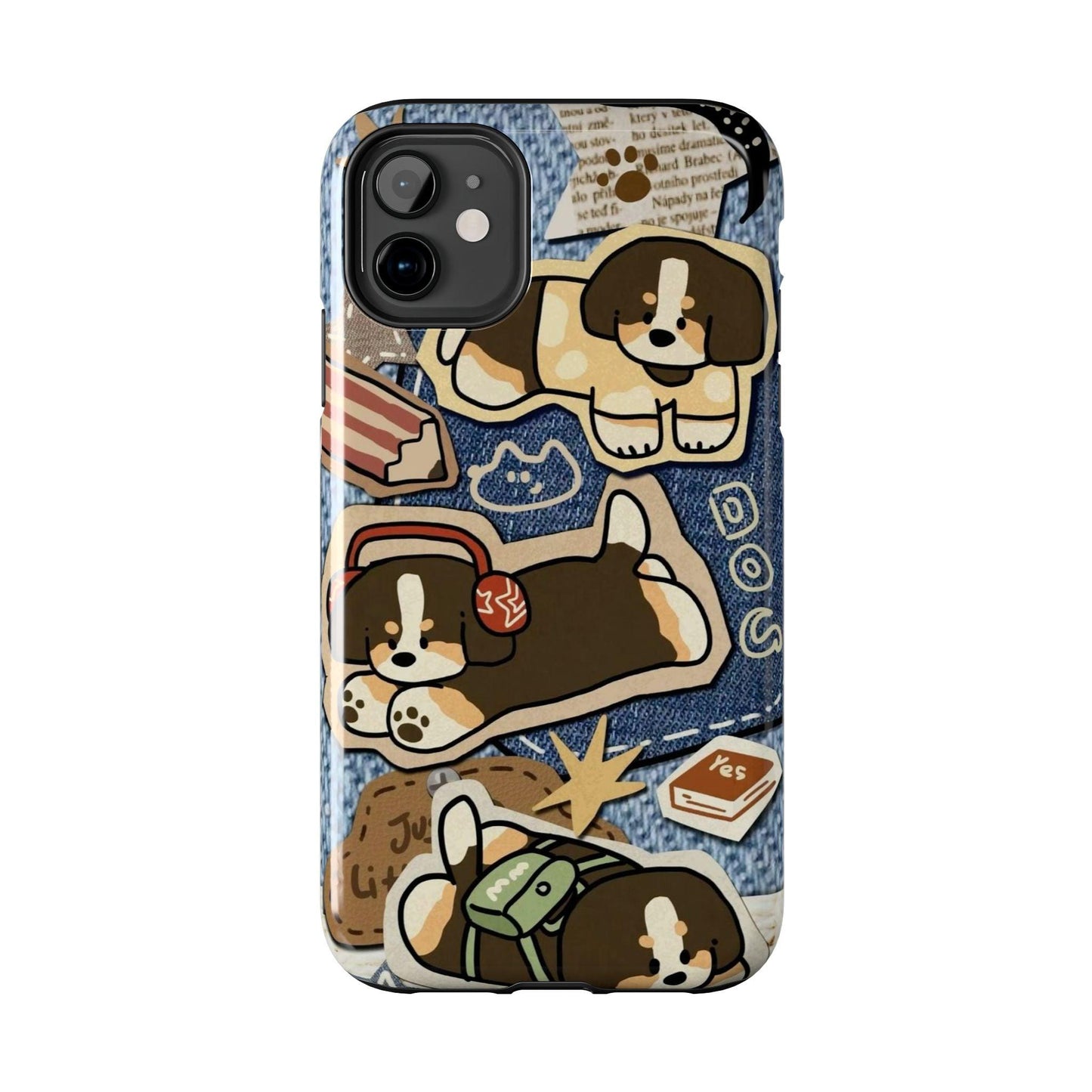 Puppy Pals Denim Vibes Tough iPhone Cases