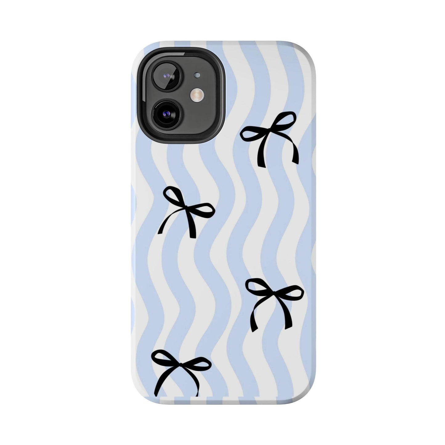 Bowtiful Blue Wavy Bliss Tough iPhone Cases