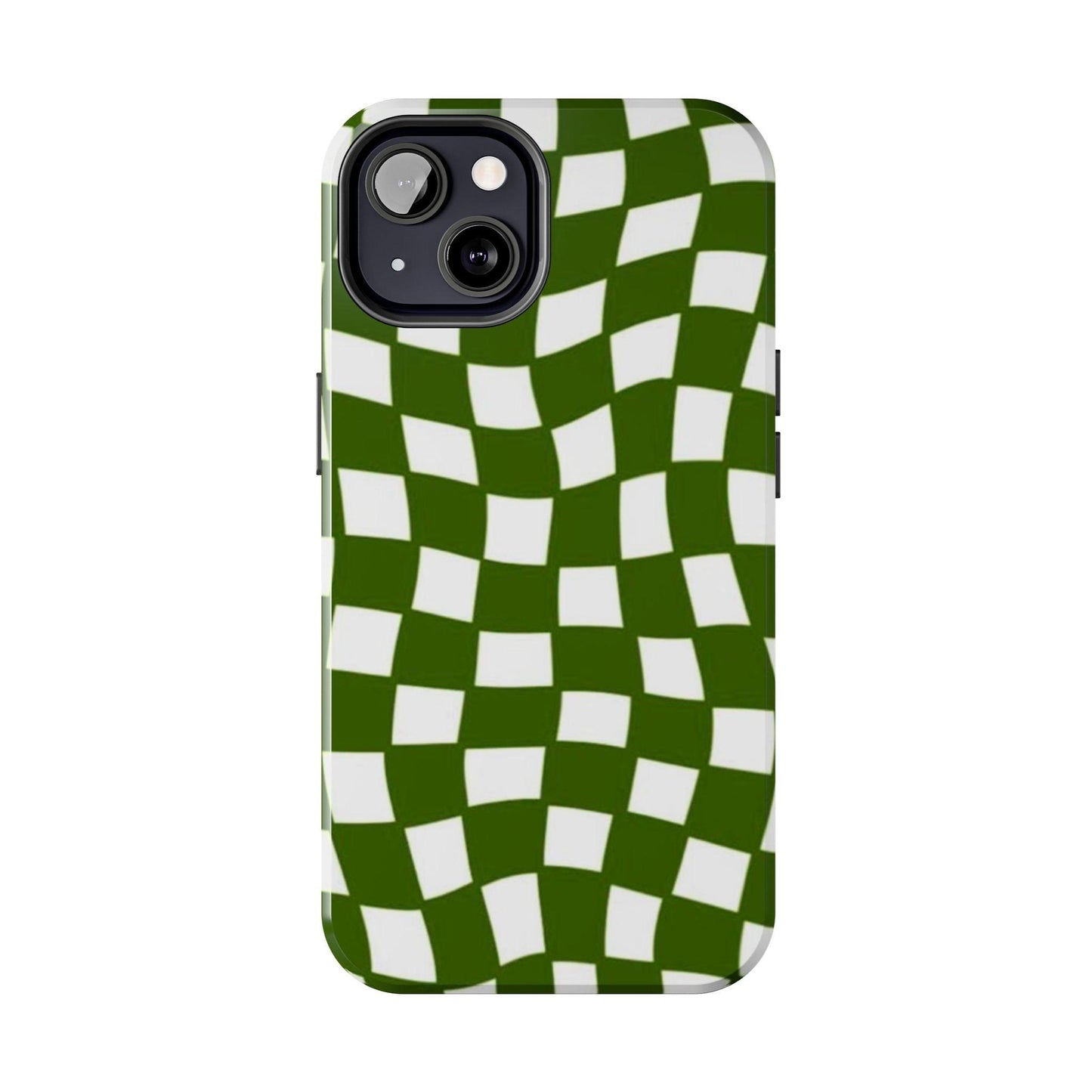 Green Checkmates Tough iPhone Cases