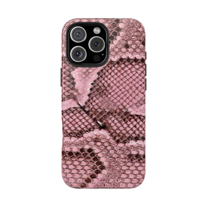 Pink Python Scales Tough iPhone Cases