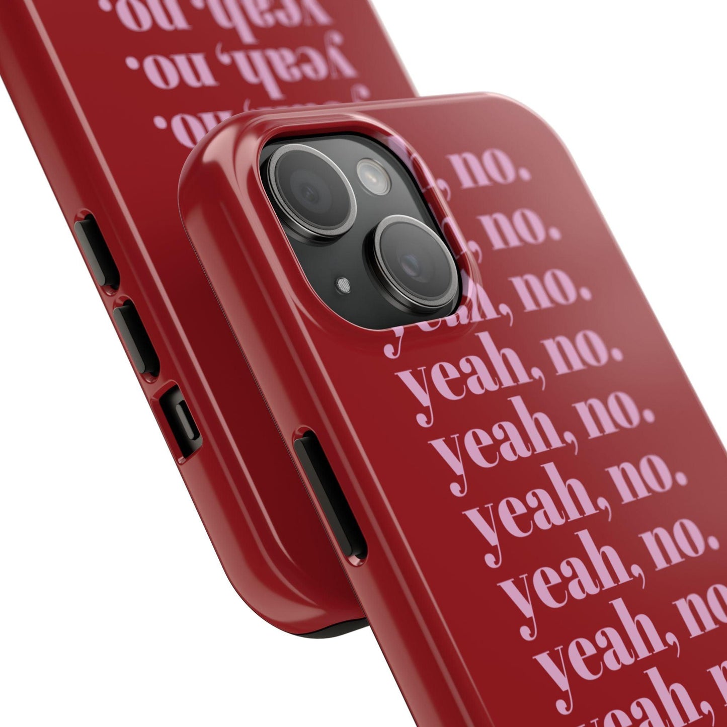 yeah, no. Quirky Tough iPhone Cases in red