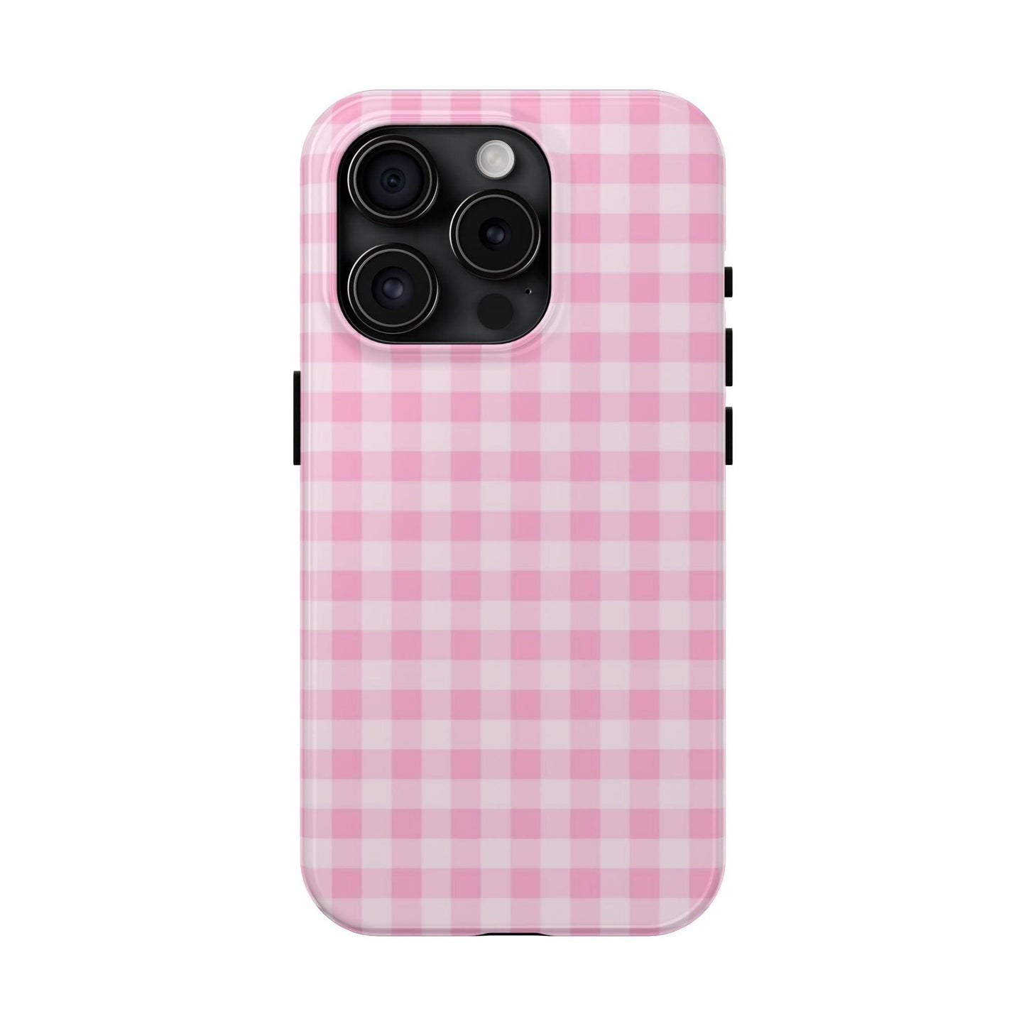 Pink Gingham Tough iPhone Cases