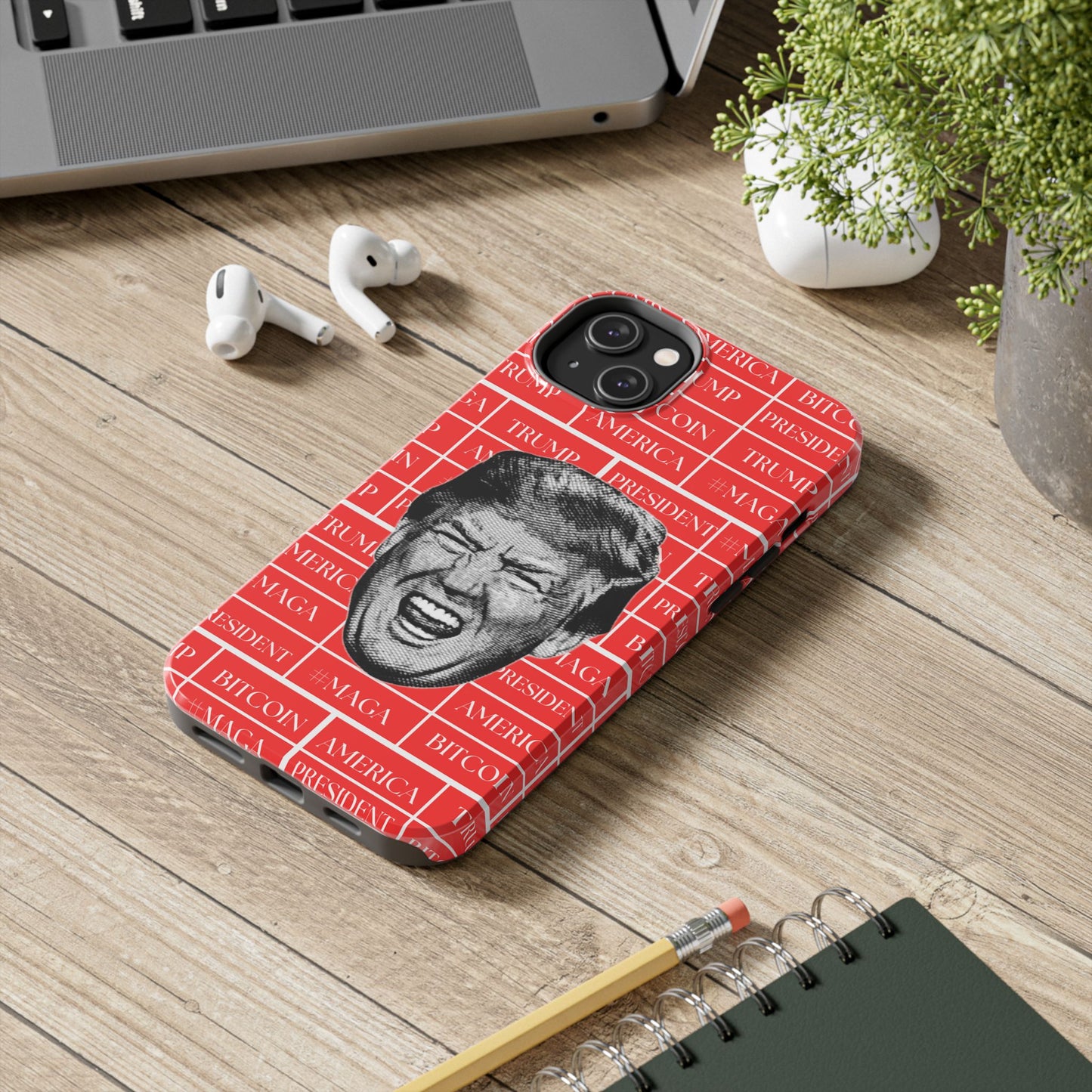 Bold Donald Trump Tough Phone Case - #MAGA & Bitcoin Design