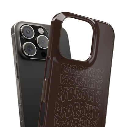 Worthy Brown Slim iPhone Cases