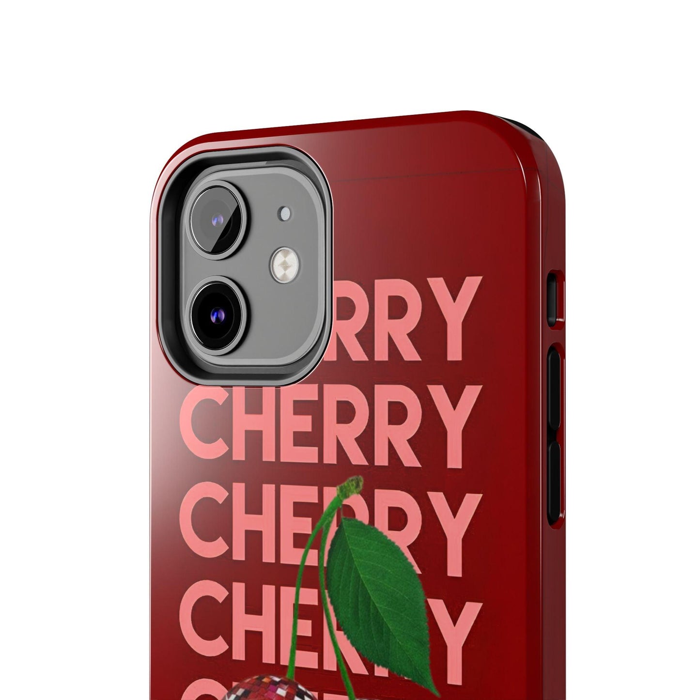 Cherries Disco Inspo iPhone Cases in Cherry Red