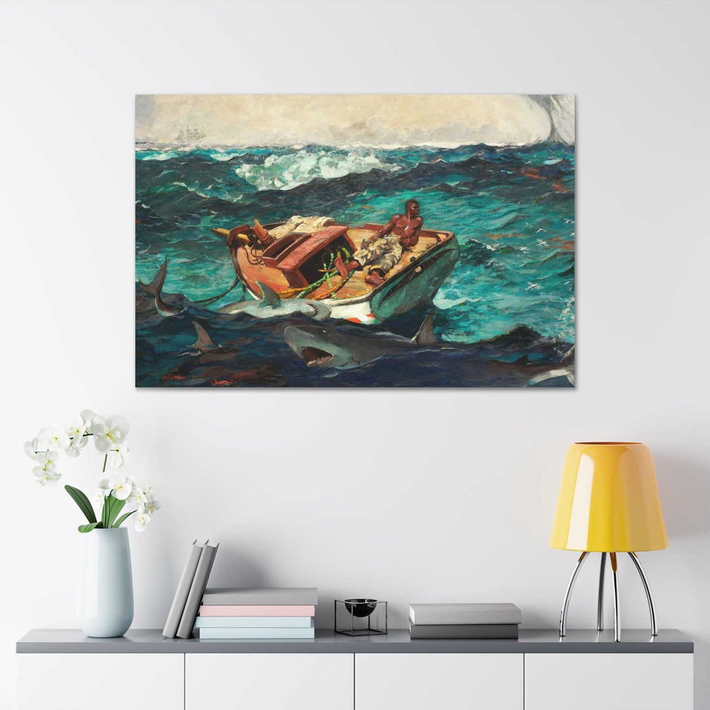 The Gulf Stream (1899) by Winslow Homer - Canvas Gallery Wraps