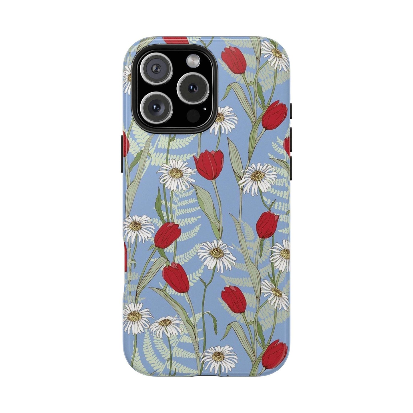 Blooms on Blue Tough iPhone Cases