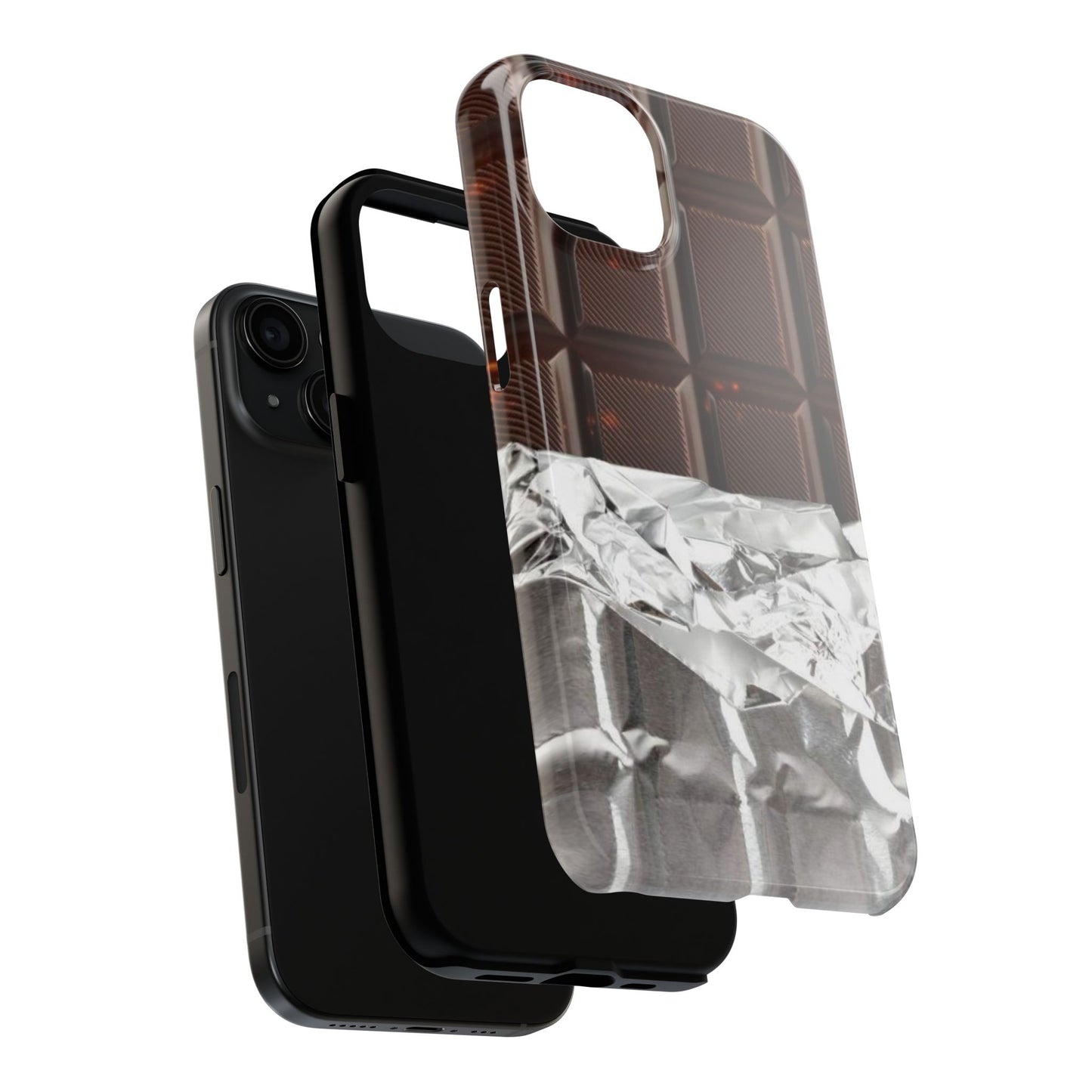 Chocolate with Silver Wrap iPhone Cases