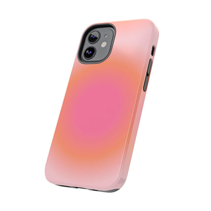 Coral Blushed Aura Tough iPhone Cases