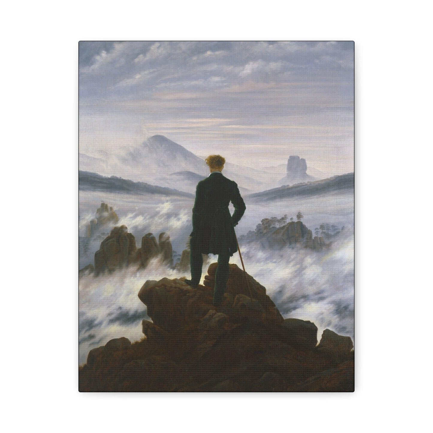 Wanderer above the Sea of Fog by Caspar David Friedrich - Matte Canvas, Stretched, 1.25"