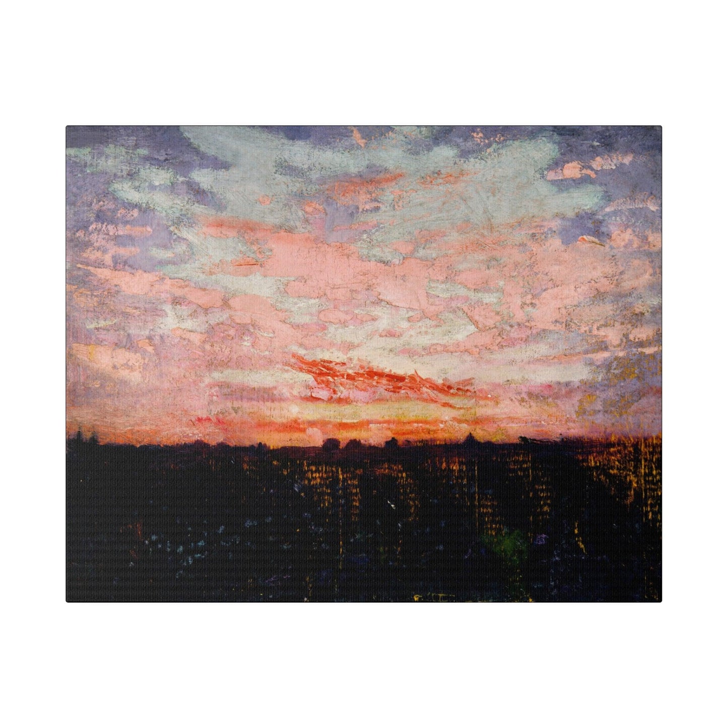 Sunrise or Sunset circa 1905 to 1909 painting by Abbott Handerson Thayer on a  Matte Canvas Stretched 0.75