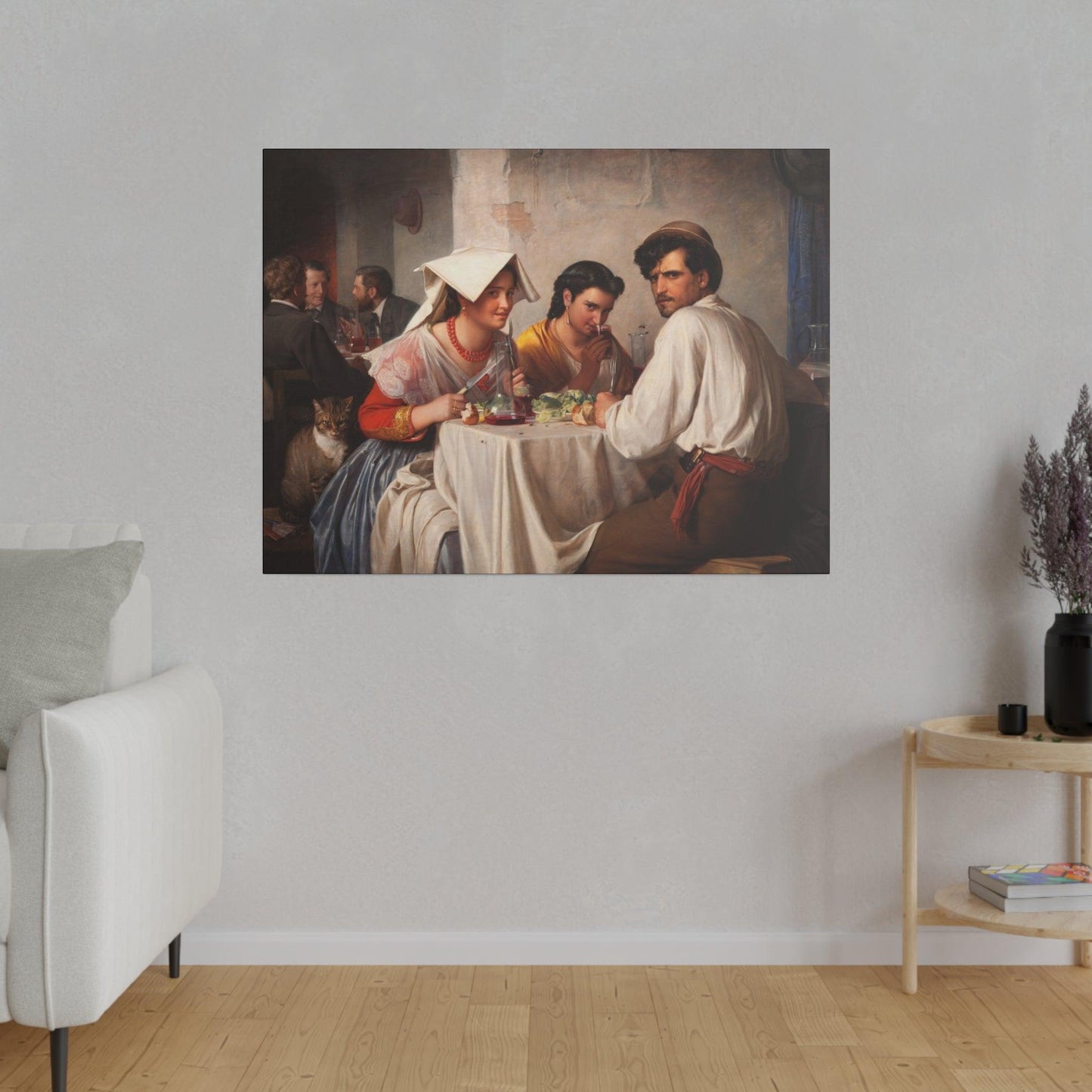 From a Roman osteria by Carl Bloch - Matte Canvas, Stretched, 0.75"