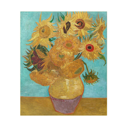 Vincent van Gogh's Vase with Twelve Sunflowers 18881889 famous painting  Matte Canvas Stretched 0.75