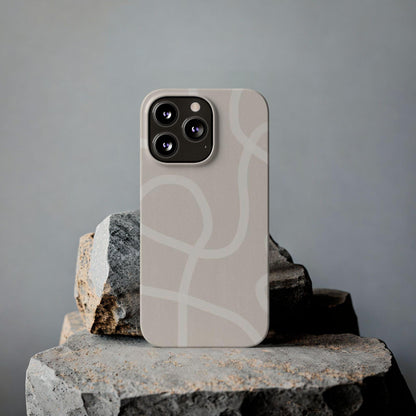 Luxe Minimalist Swirl - Cream Edition Slim iPhone Cases