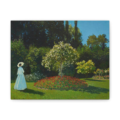 Claude Monet's Lady in the garden (1867) - Canvas Gallery Wraps