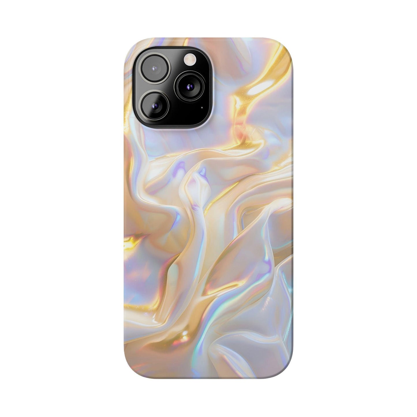 Iridescent Silk Flow Slim iPhone Cases