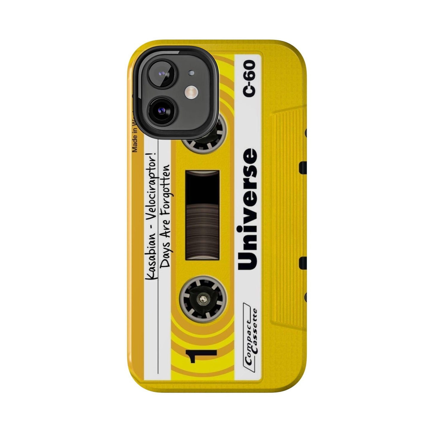 Retro Yellow Cassette Tape iPhone Cases