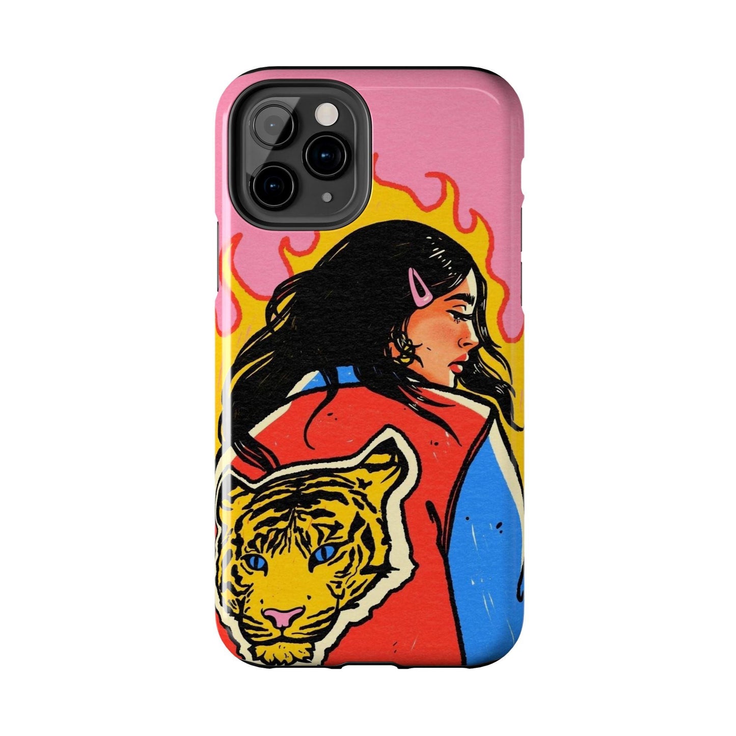 Fierce Femme Flames Tough iPhone Cases