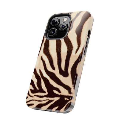 Taupe Twilights Stripe Tough iPhone Cases