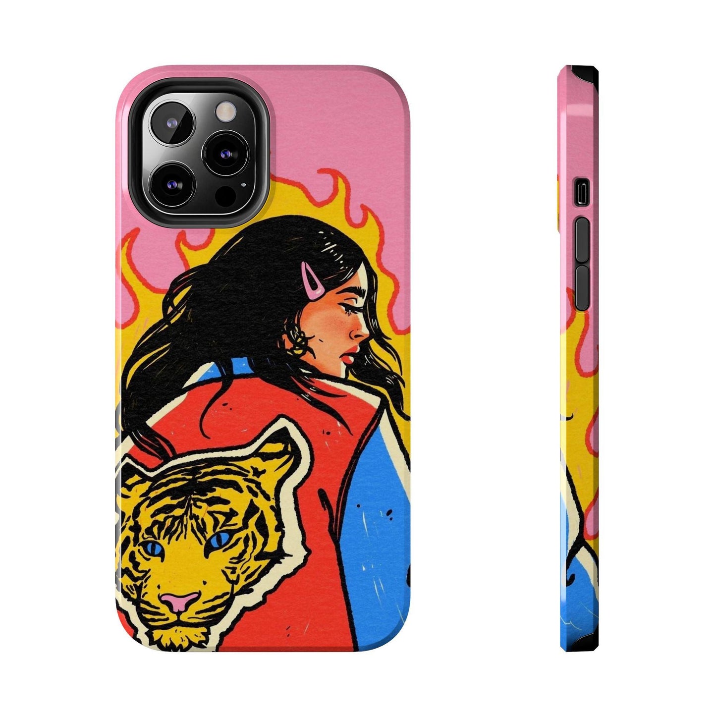 Fierce Femme Flames Tough iPhone Cases