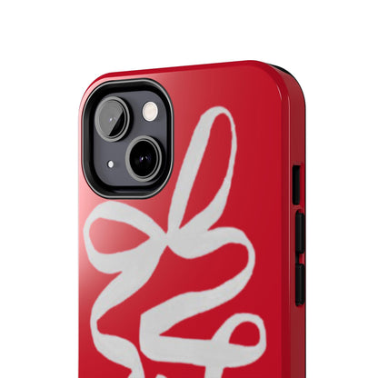 Bow Ribbon Red iPhone Cases