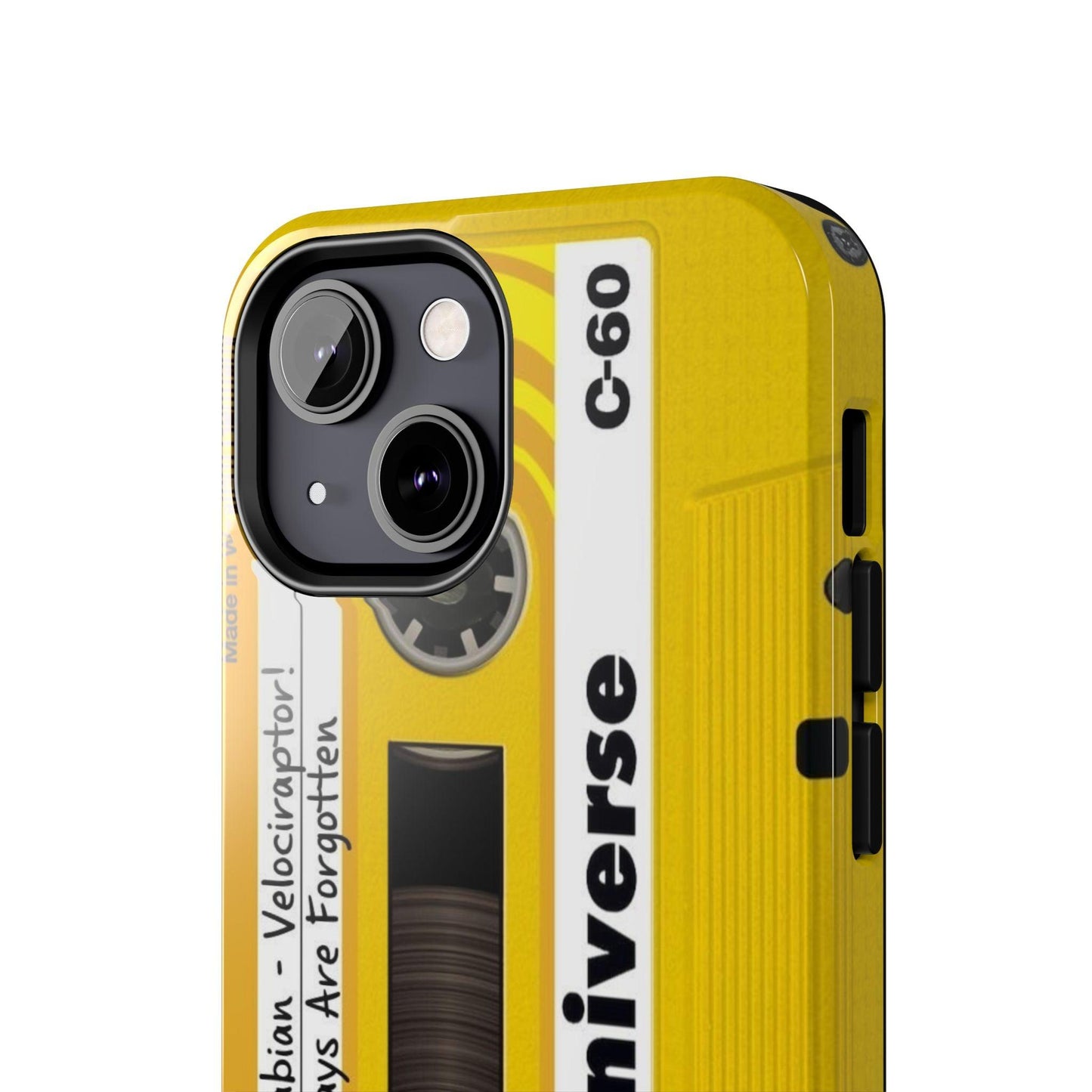 Retro Yellow Cassette Tape iPhone Cases