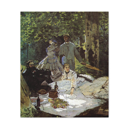 Luncheon on the Grass 1865 by Claude Monet Canvas Gallery Wraps