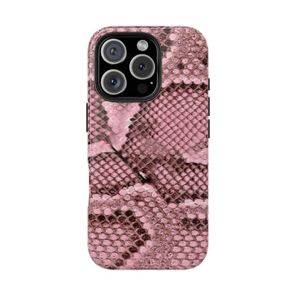 Pink Python Scales Tough iPhone Cases