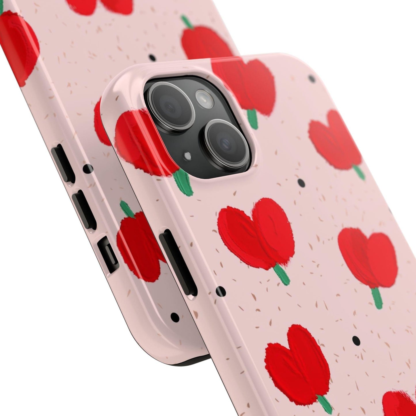 Floral Heart Aesthetic Tough iPhone Cases