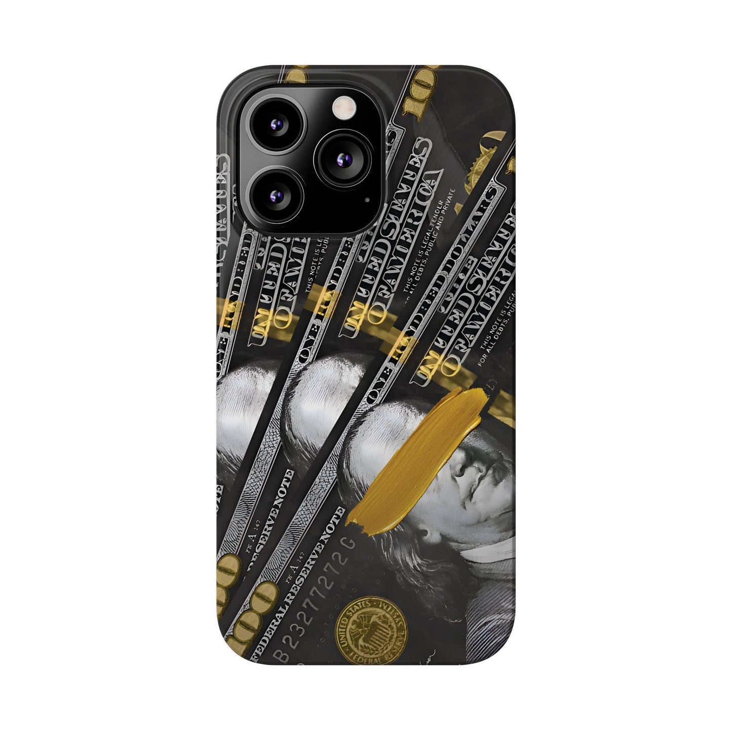 100 US Dollar Slim iPhone Case in Black & Gold - SMARTHOMEGOODIES