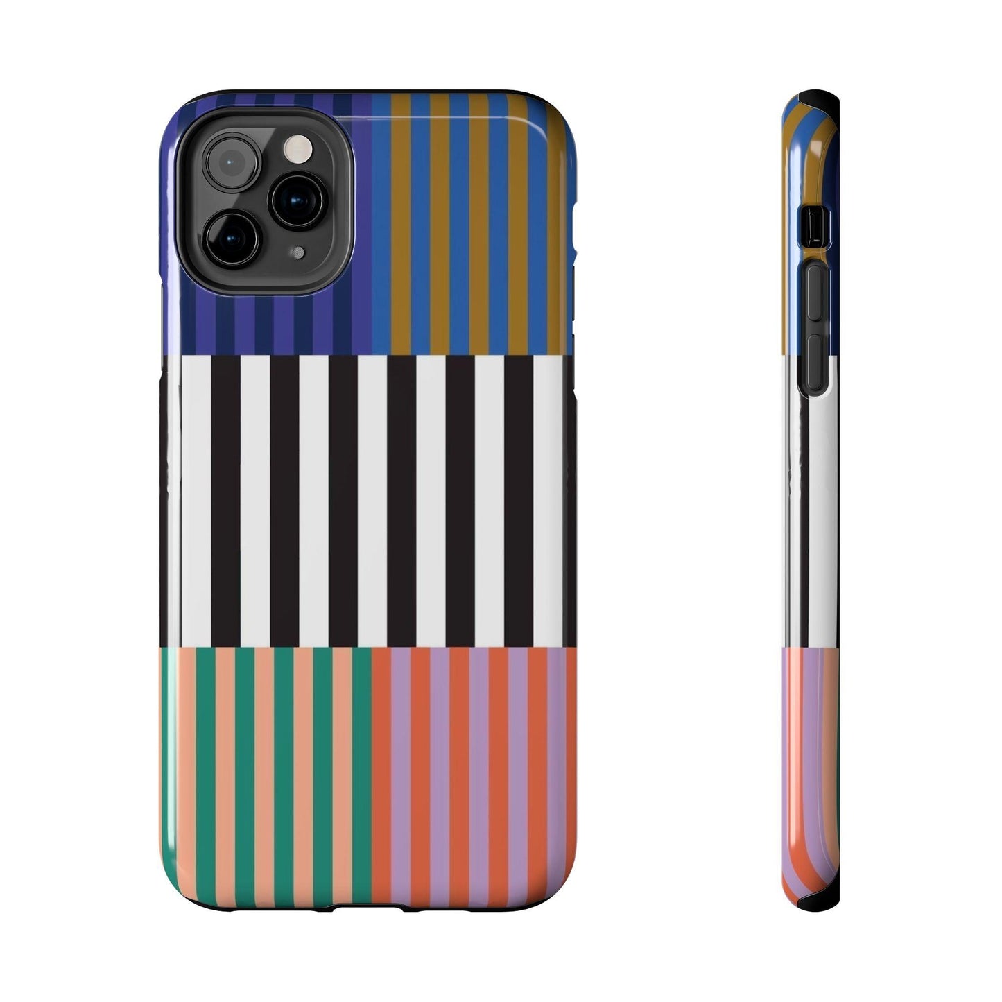 Striped Colorblock Symphony Tough iPhone Cases