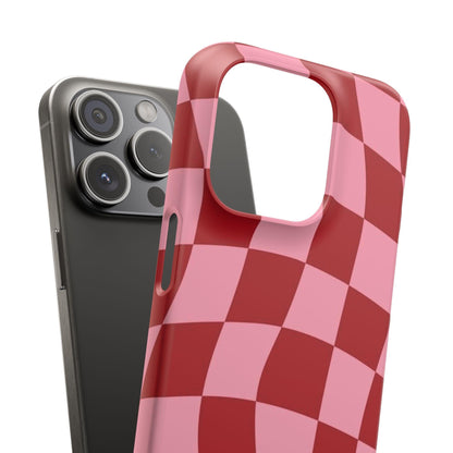 Twist & Check Red Snap iPhone Cases