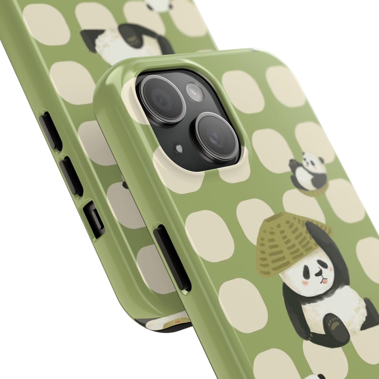 Bamboo Basket Pandas iPhone Cases