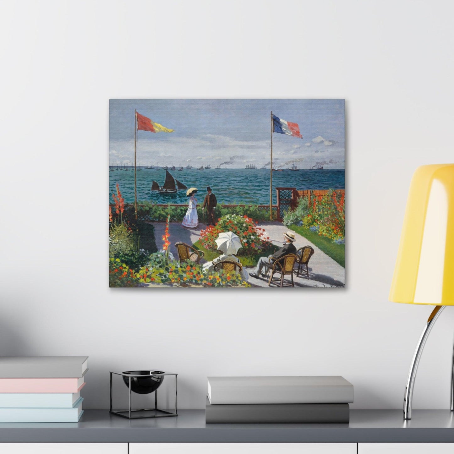 Garden at Sainte - Adresse by Claude Monet - Canvas Gallery Wraps