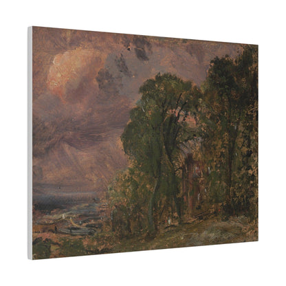 A View at Hampstead with Stormy Weather by John Constable - Matte Canvas, Stretched, 0.75"