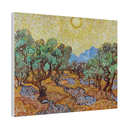 Vincent van Gogh's Olive Trees (1889) famous landscape painting - Matte Canvas, Stretched, 0.75"